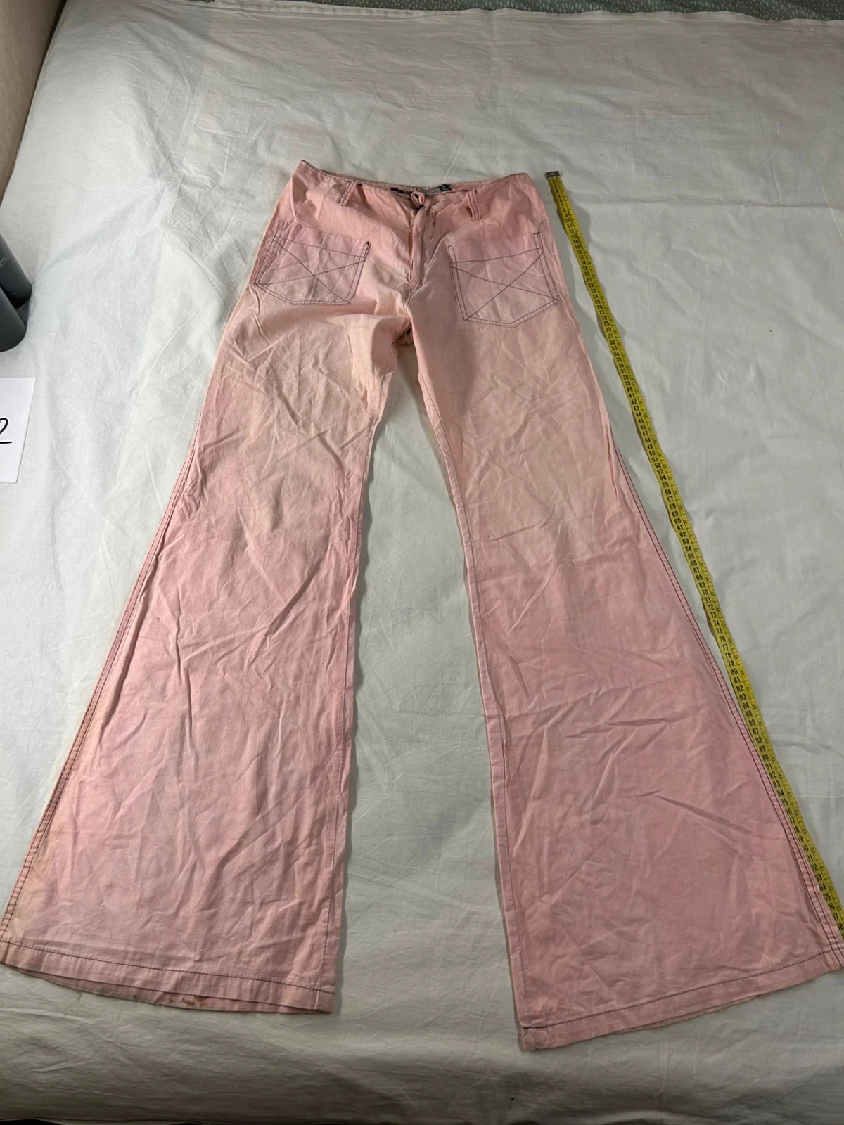 Pantalon à jambes larges rose vintage ludlar saint tropez courchevel